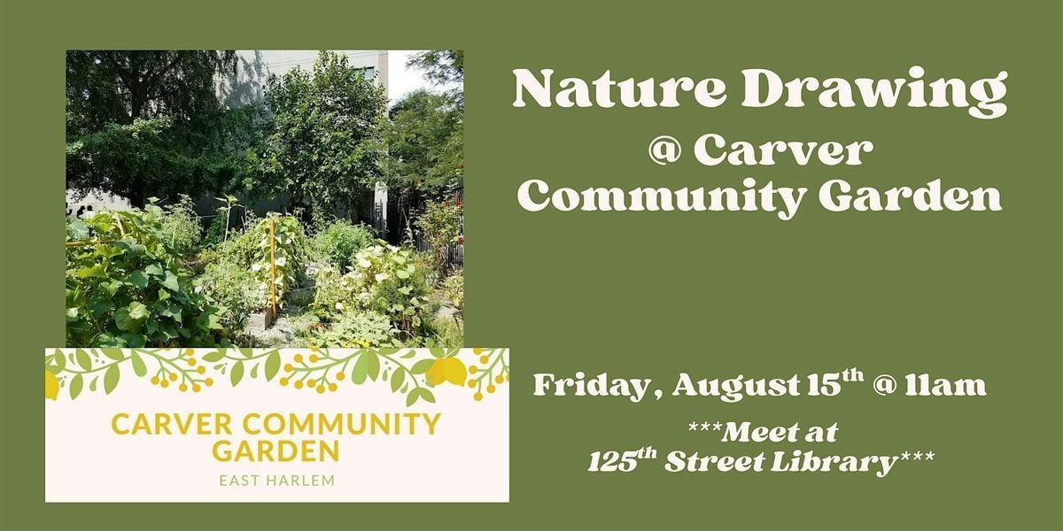 Nature Drawing @ Carver Community Garden, 15 August | Event in New York | AllEvents