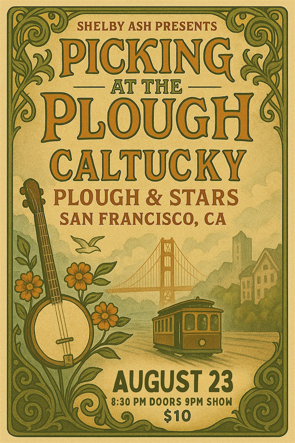 Pickin' at the Plough featuring Caltucky, 23 August | Event in San Francisco | AllEvents