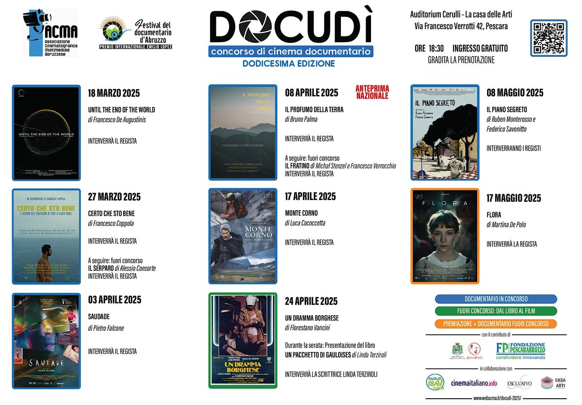 #DOCudi2025 dal 18 marzo al 17 maggio 2025 | Event in Pescara | AllEvents