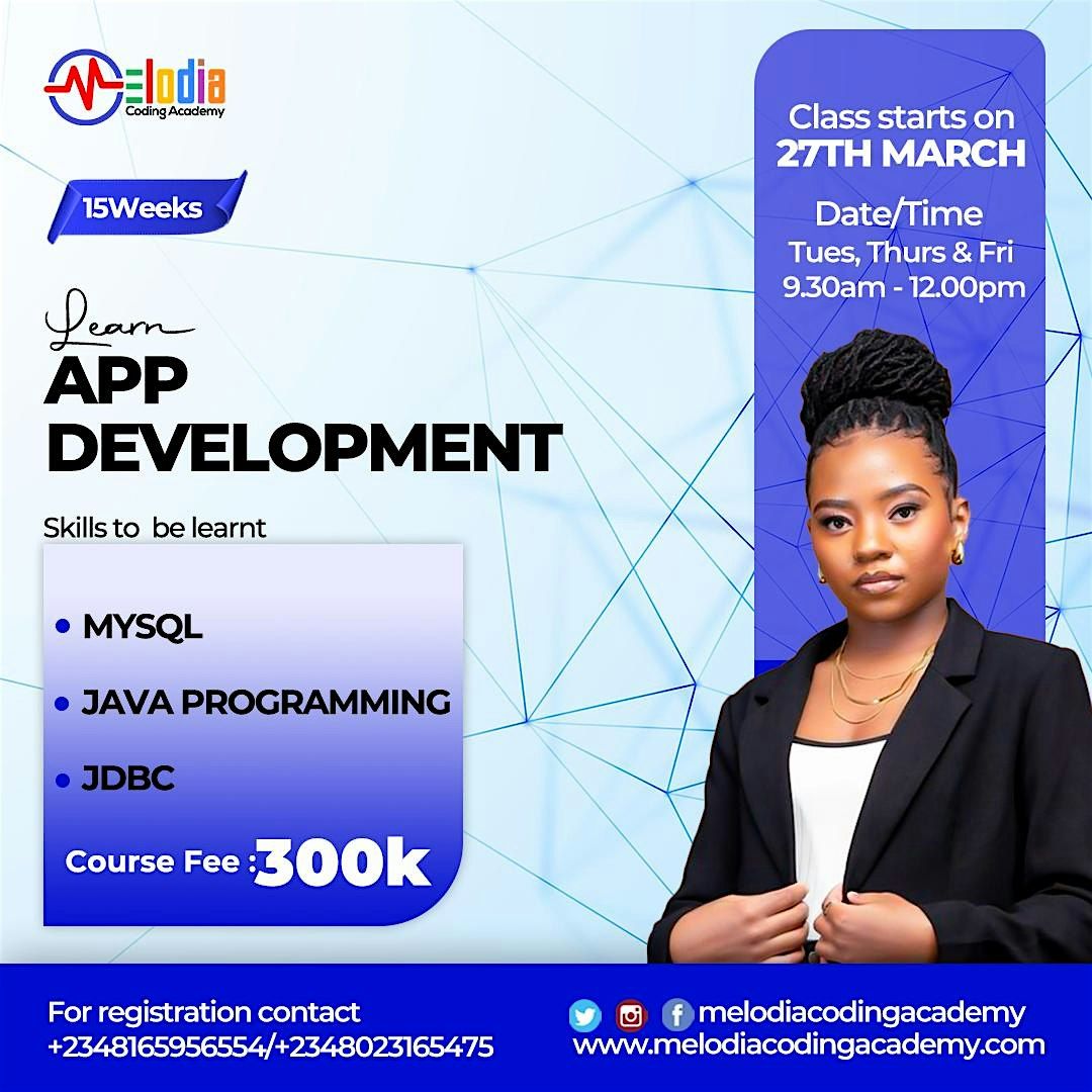 Learn App Development (MySQL, Java Programming & JDBC) | Event in Lagos | AllEvents