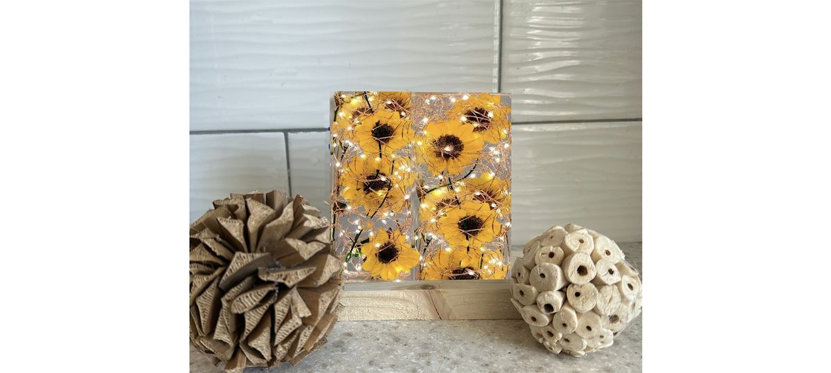 Pressed Flowers in Resin w Lights Night Light Decor Paint  Sip Art TUESDAY, 10 June | Event in Akron | AllEvents