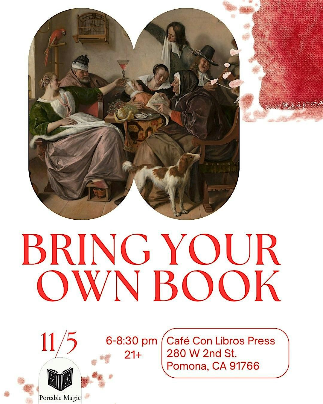 Portable Magic Presents: Bring Your Own Book, 5 November | Event in Pomona | AllEvents