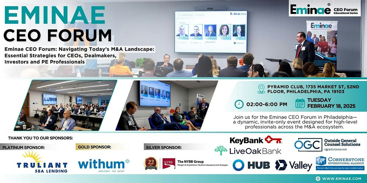 Eminae CEO Forum NYC – Maximizing Value, 26 June | Event in New York | AllEvents