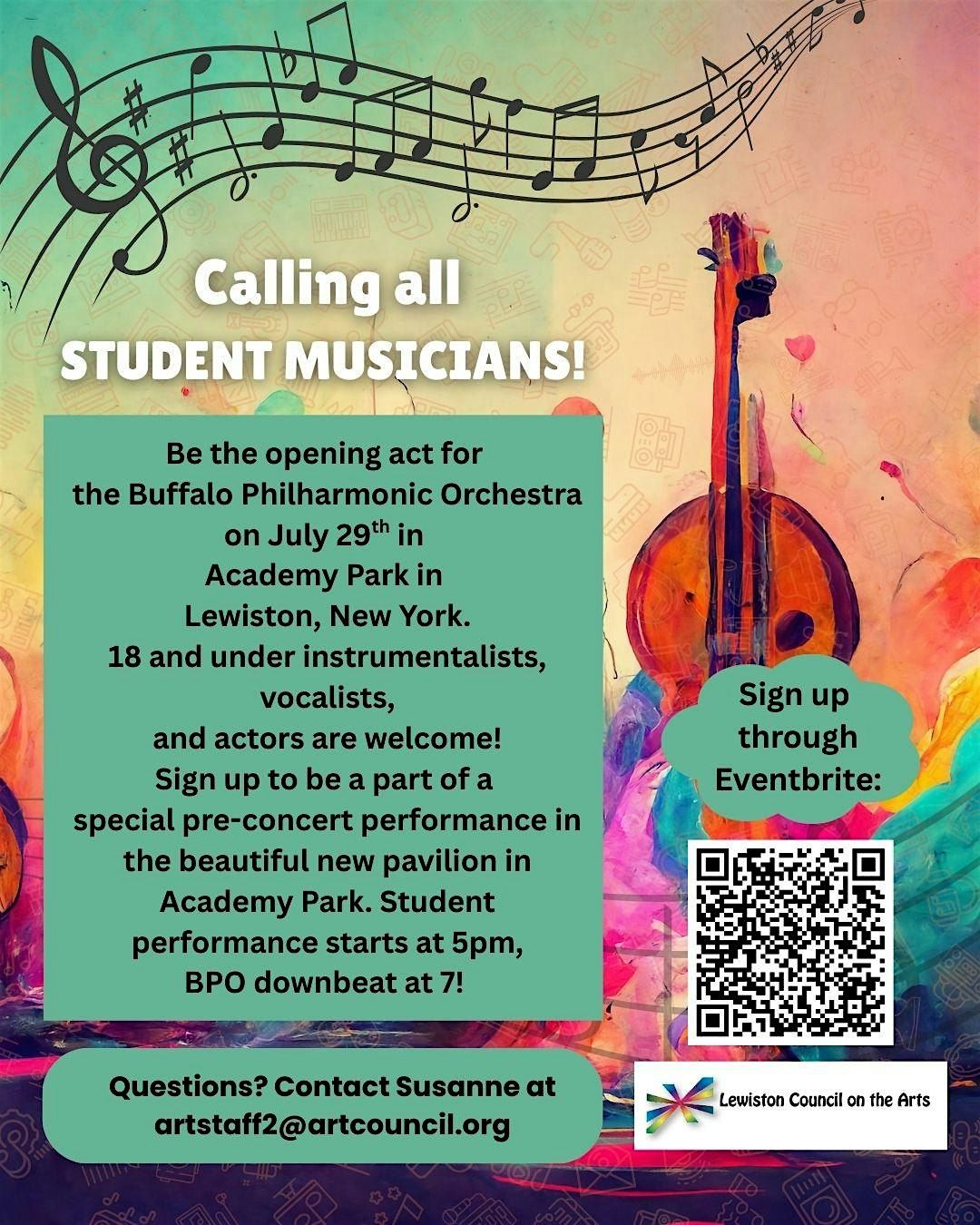 BPO Student "opening act", 29 July | Event in Lewiston | AllEvents
