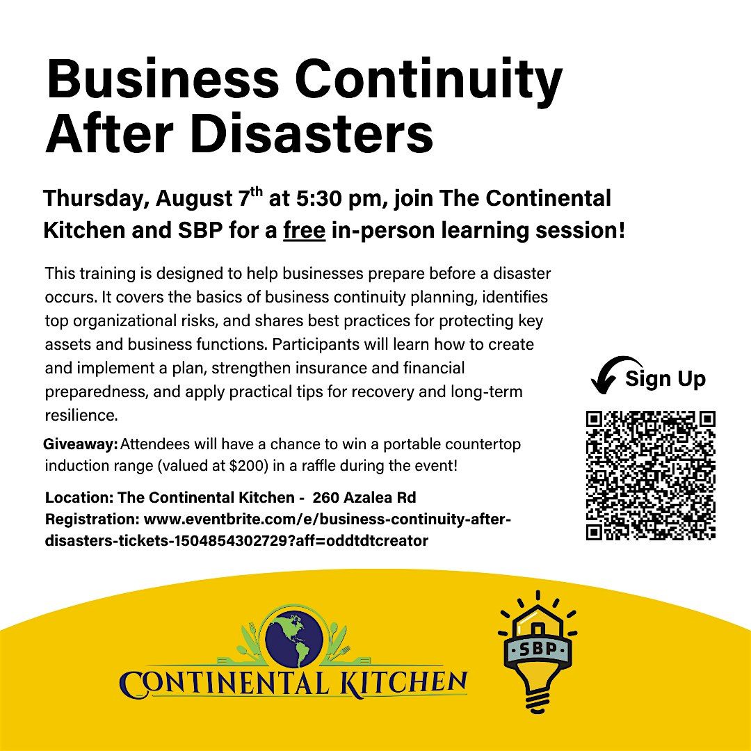 Business Continuity After Disasters | Event in Mobile | AllEvents