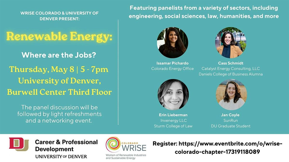 WRISE CO Renewable Energy: Where are the jobs? | Event in Denver | AllEvents