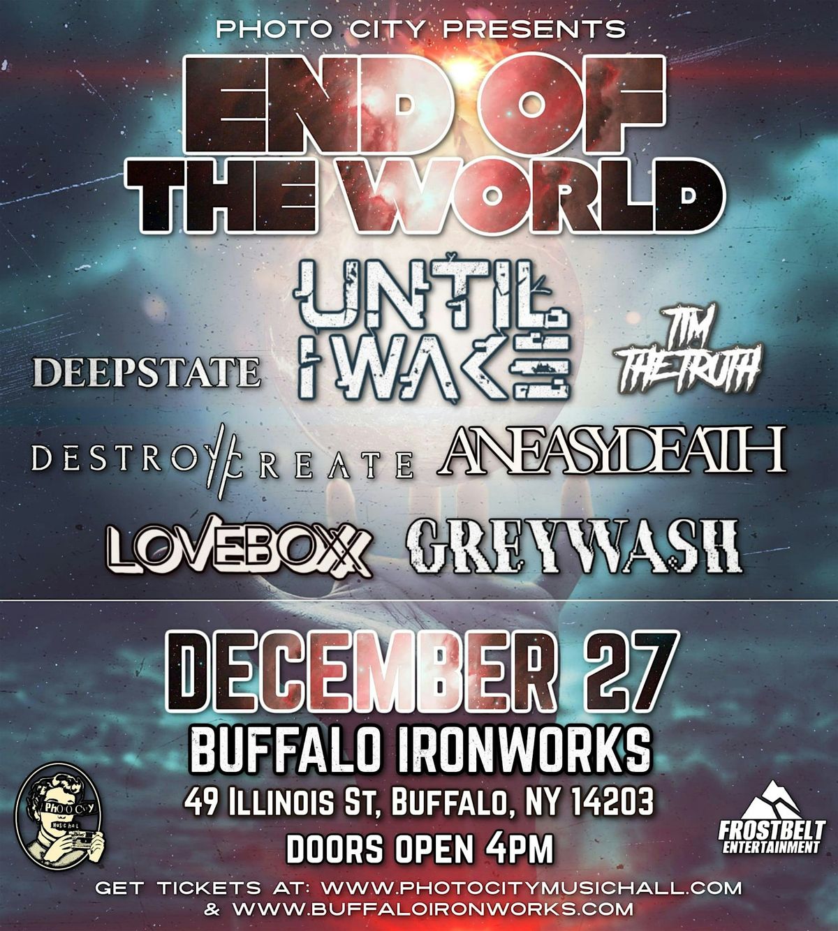 End Of The World Party 2025 - Feat: Until I Wake, 27 December | Event in Buffalo | AllEvents