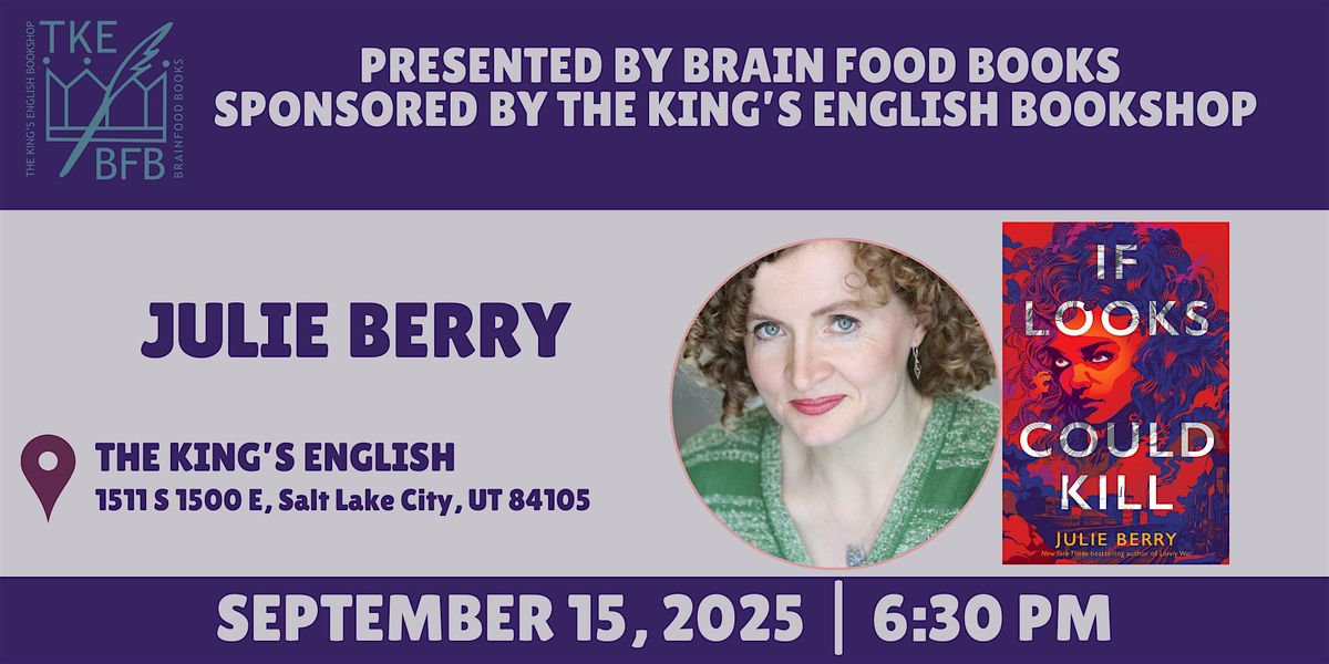 Julie Berry | If Looks Could K*ll, 15 September | Event in Salt Lake City | AllEvents