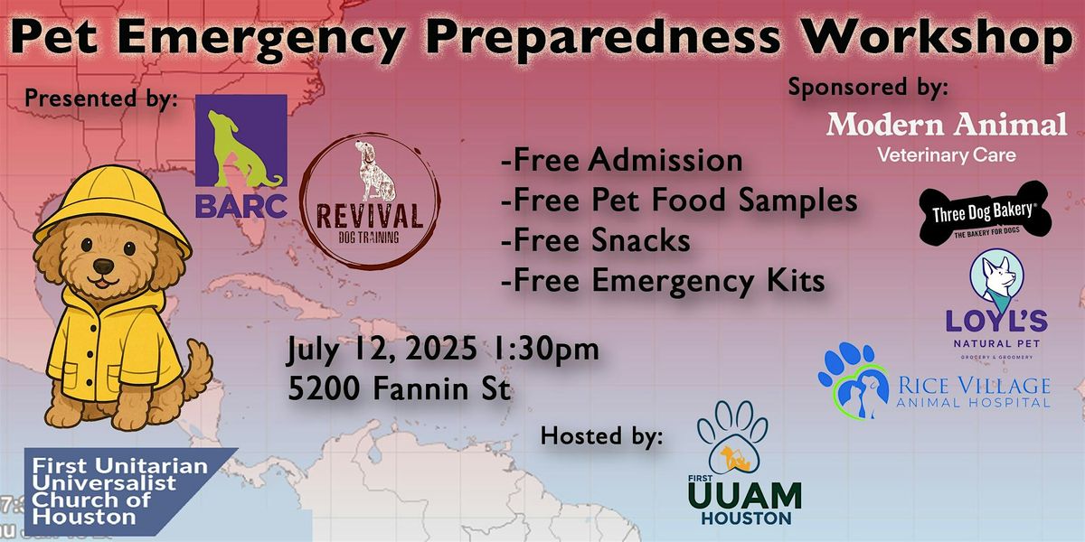 Pet Emergency Preparedness Workshop, 12 July | Event in Houston | AllEvents