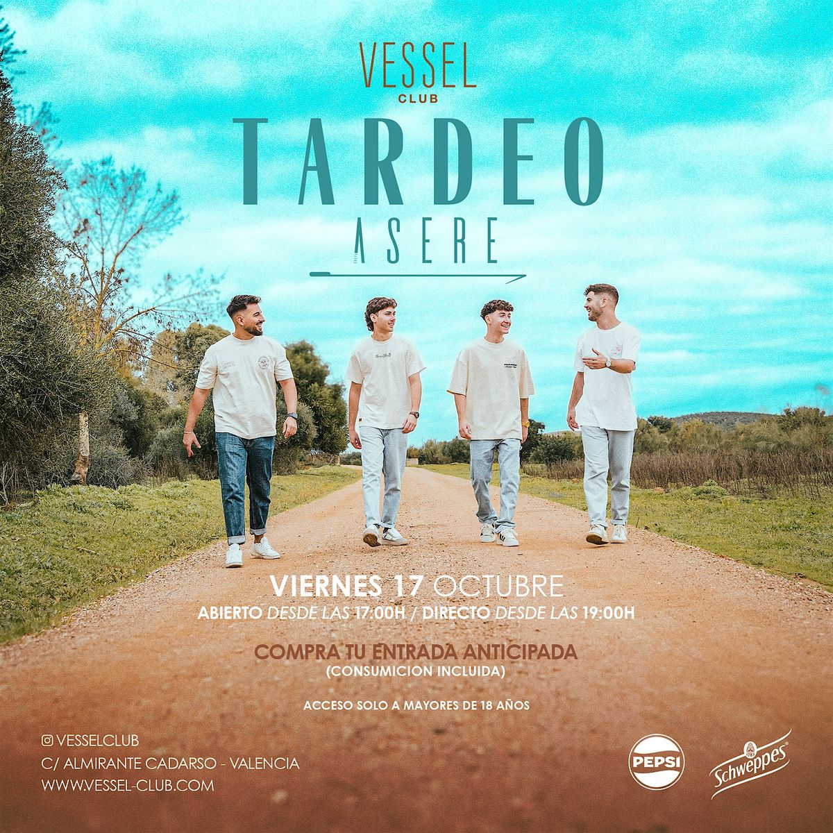 Viernes 17 Octubre, TARDEO VESSEL con ASERE en DIRECTO, 17 October | Event in València | AllEvents