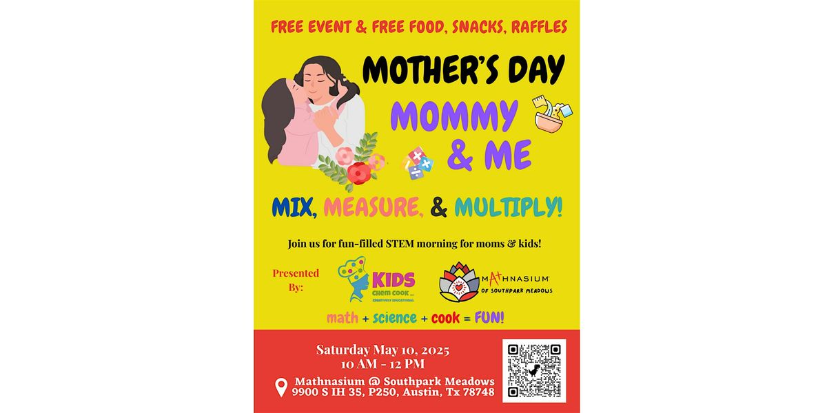 Mother's Day Mommy & Me Mix, Measure, & Multiply! FREE Event, 10 May | Event in Austin | AllEvents