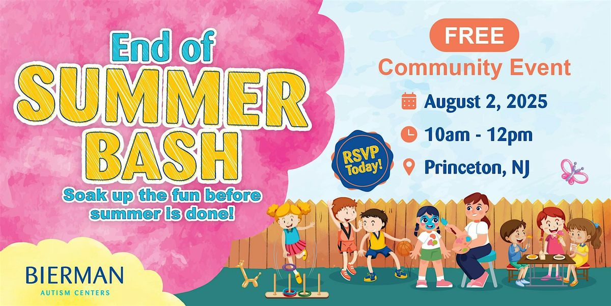 Free Sensory-Friendly End of Summer Bash in Princeton!, 2 August | Event in Princeton | AllEvents