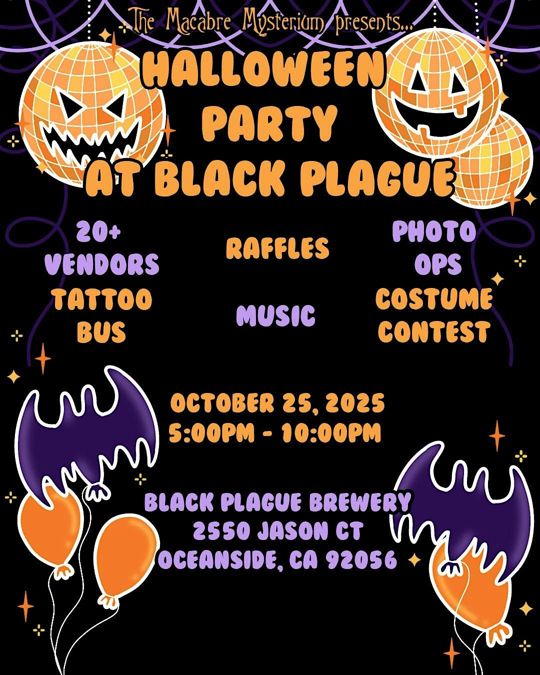 Halloween Party at Black Plague, 25 October | Event in Oceanside | AllEvents