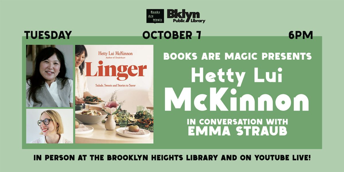 Offsite: Hetty Lui McKinnon: Linger w/ Emma Straub, 7 October | Event in Brooklyn | AllEvents
