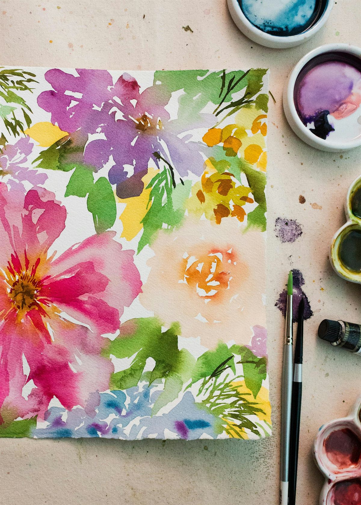 Workshop | Wild Garden: Expressive Floral Art in Watercolor and Ink, 9 August | Event in Delray Beach | AllEvents