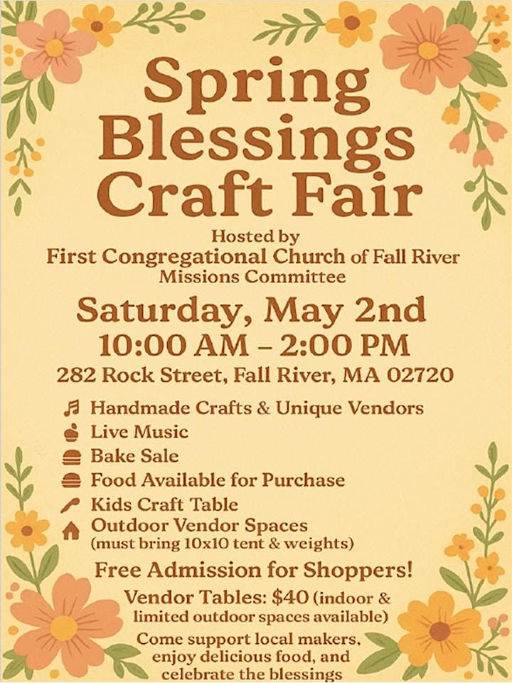 Spring Blessing Craft Fair, 2 May | Event in Fall River | AllEvents