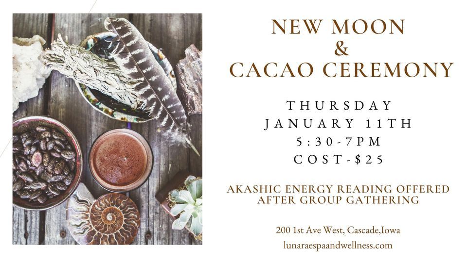 New Moon & Cacao Ceremony , Luna Rae Spa & Wellness, Cascade, January