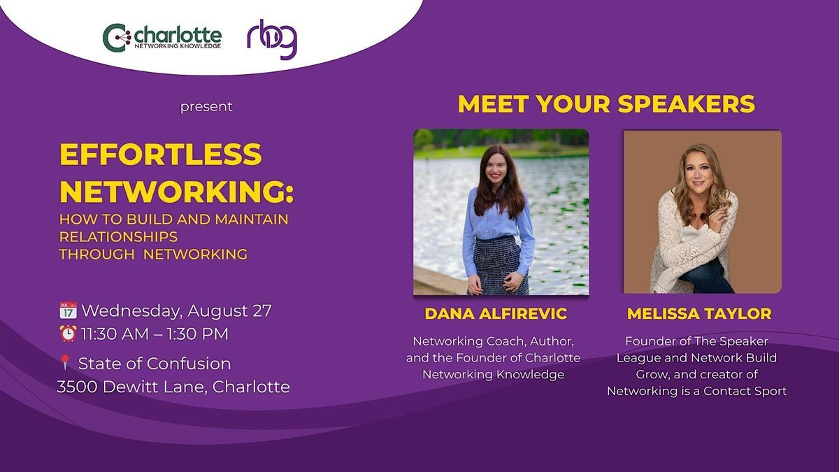 Network Smarter: In-Person Strategies + Online Networking for Real Results, 27 August | Event in Charlotte