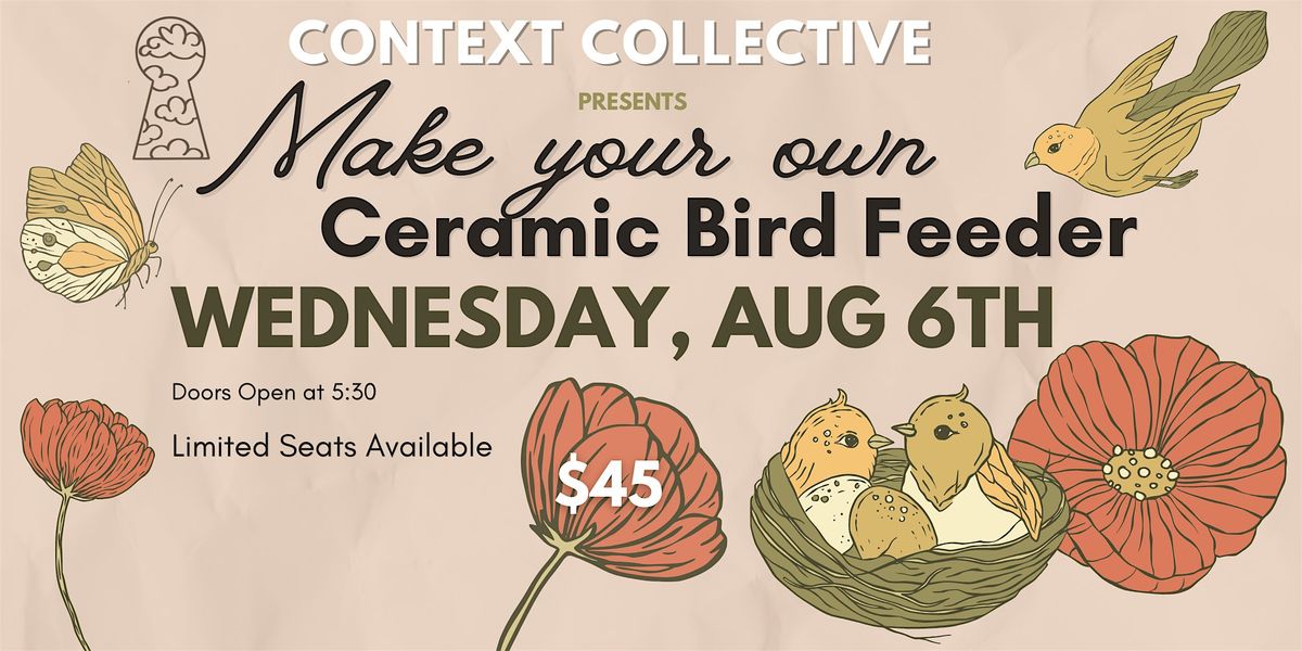 Make Your Own Ceramic Bird Feeder, 6 August | Event in Troy | AllEvents