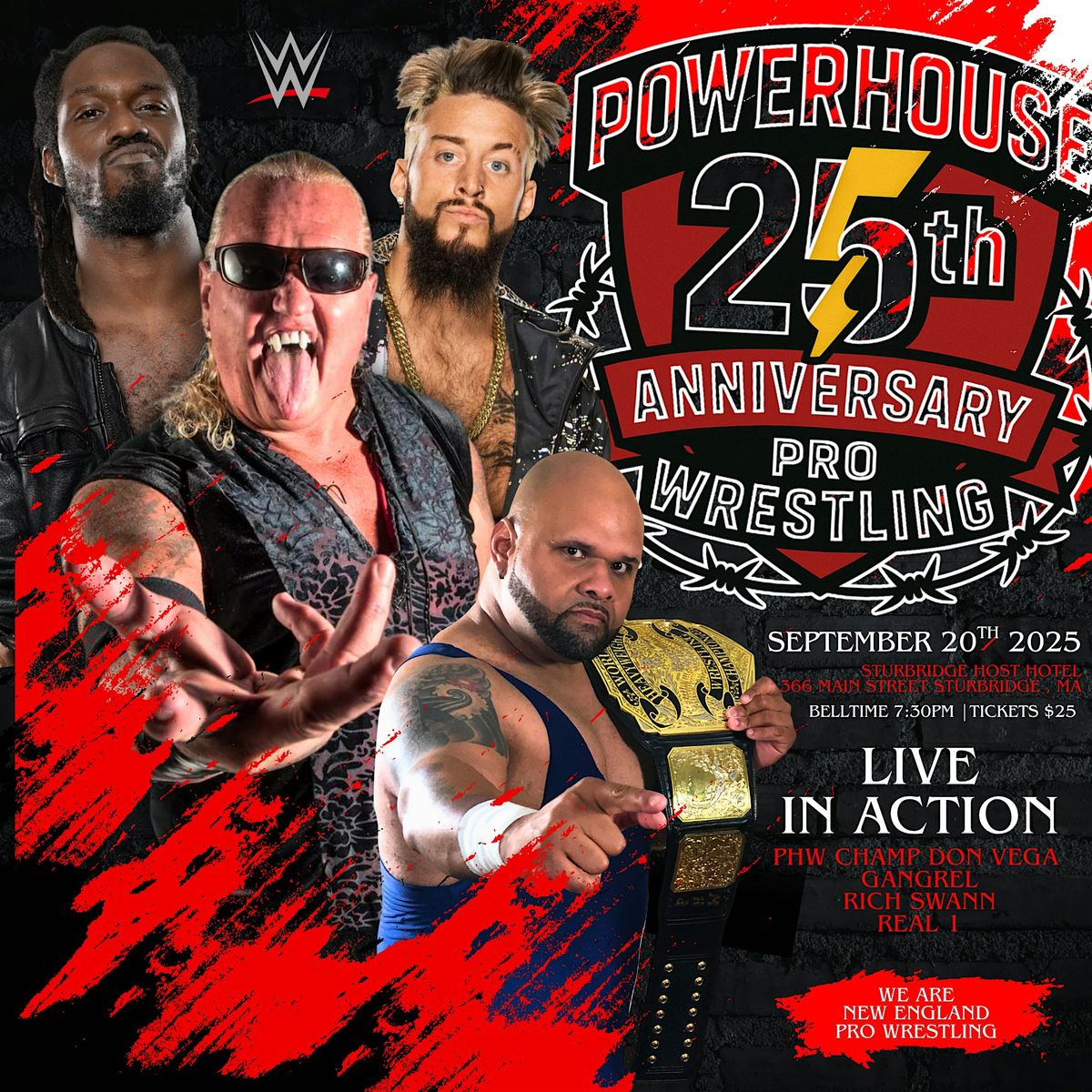 Powerhouse Wrestling 25th Anniversary, 20 September | Event in Sturbridge | AllEvents
