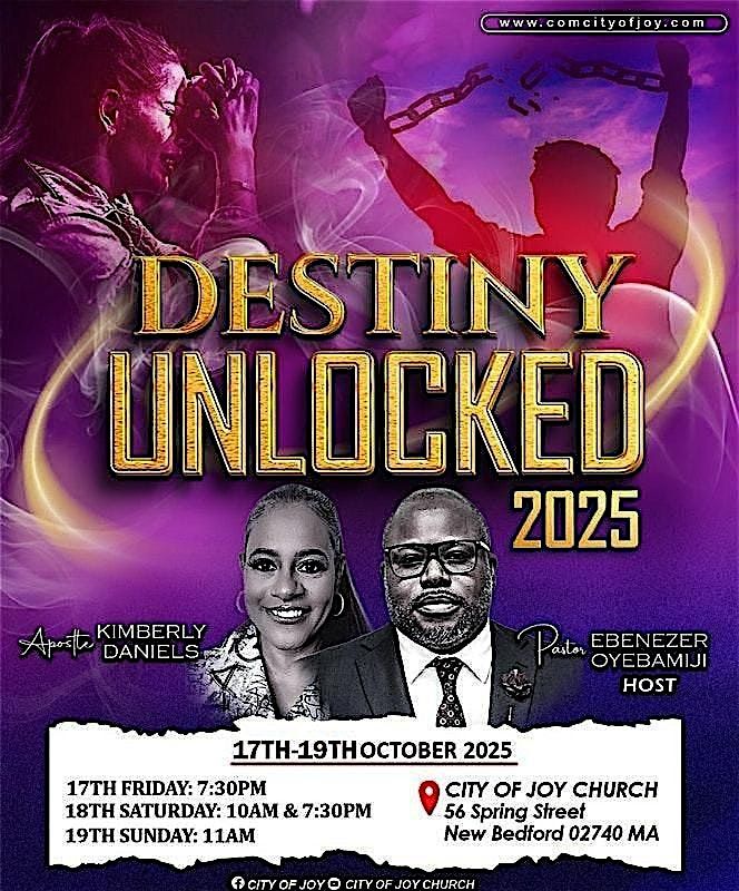 DESTINY UNLOCKED 2025, 17 October | Event in New Bedford | AllEvents