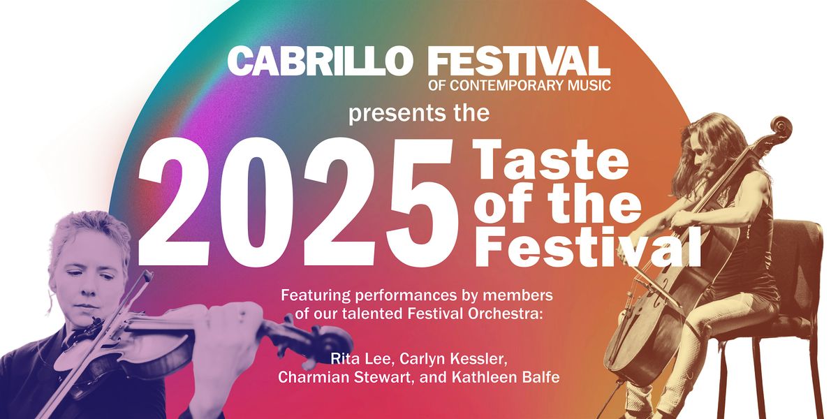 A Taste of the Festival – Cabrillo Festival 2025 Preview and Benefit, 17 May | Event in Aptos | AllEvents