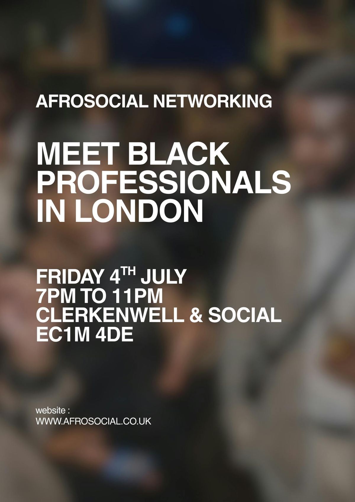 AFROSOCIAL London - Black Professionals Networking, 4 July | Event in London | AllEvents