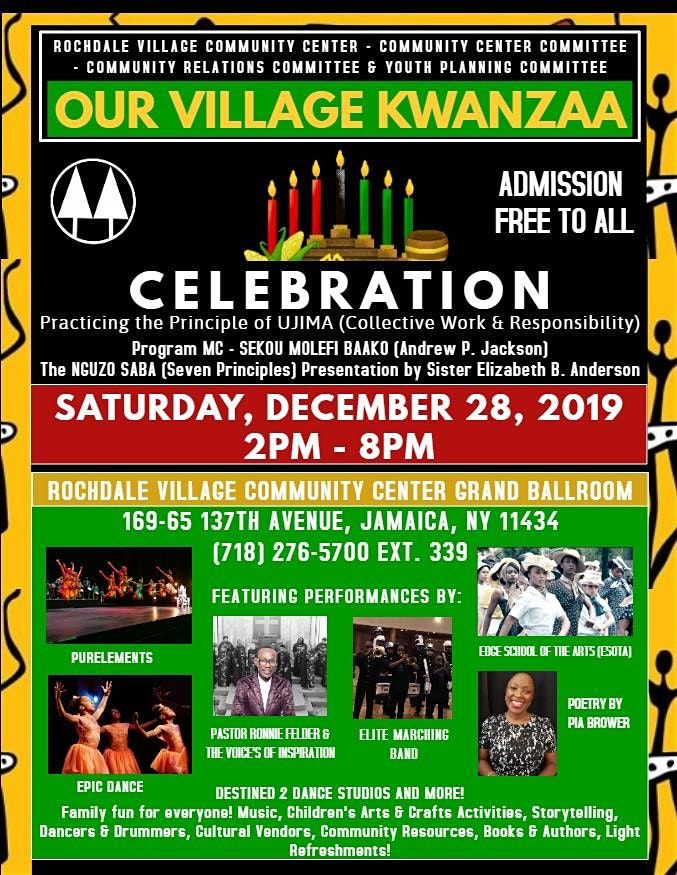 Our Village Kwanzaa Celebration 12 28 2019 Rochdale Community Center Jamaica 28 December
