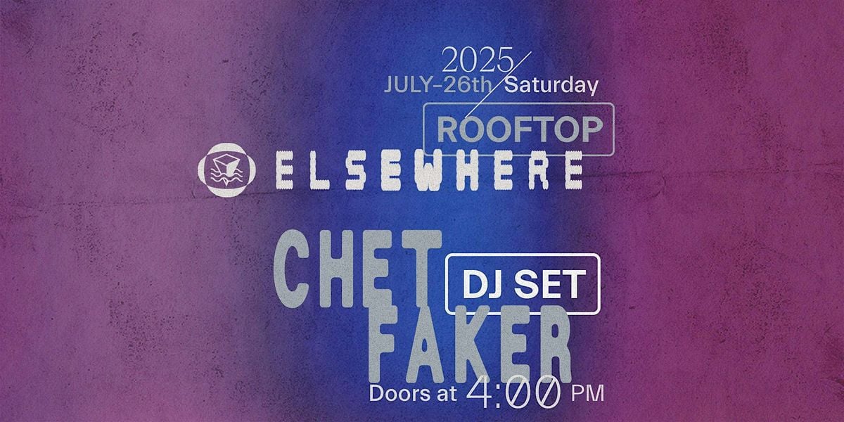Chet Faker (DJ Set), 26 July | Event in Brooklyn | AllEvents