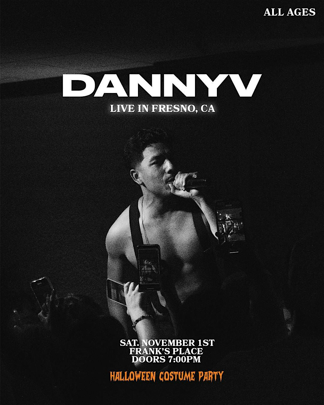 DannyV Live in Fresno, Ca at Frank's Place Halloween Party, 1 November | Event in Fresno | AllEvents