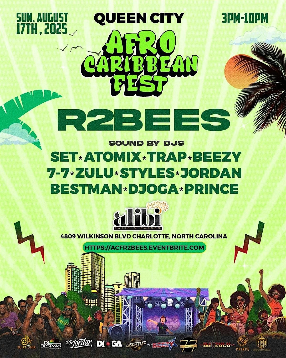 AFRO-CARIBBEAN FEST WITH R2BEES, 17 August | Event in Charlotte | AllEvents