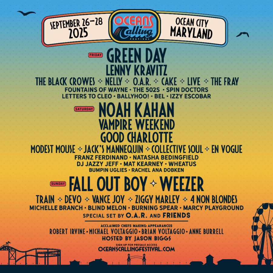 Oceans Calling Festival: Fall Out Boy  Weezer & Train - Sunday, 27 September | Event in Ocean City | AllEvents