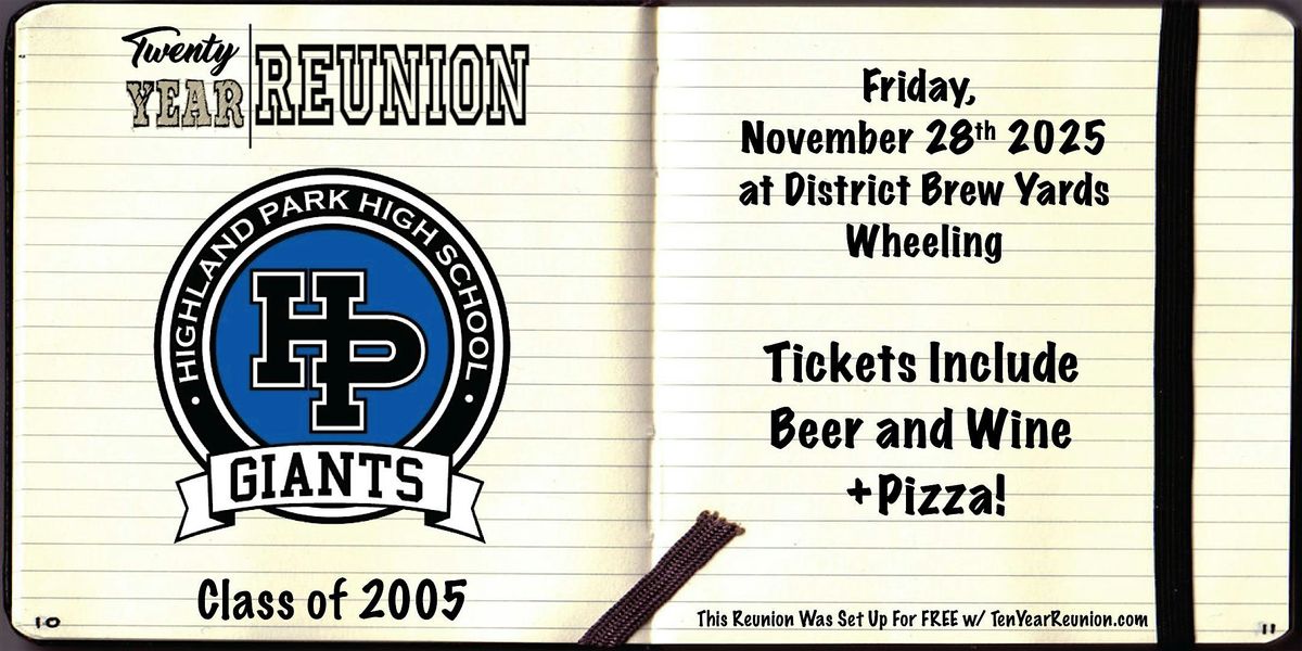 Highland Park High School Class of 2005: Twenty Year Reunion, 28 November | Event in Wheeling | AllEvents