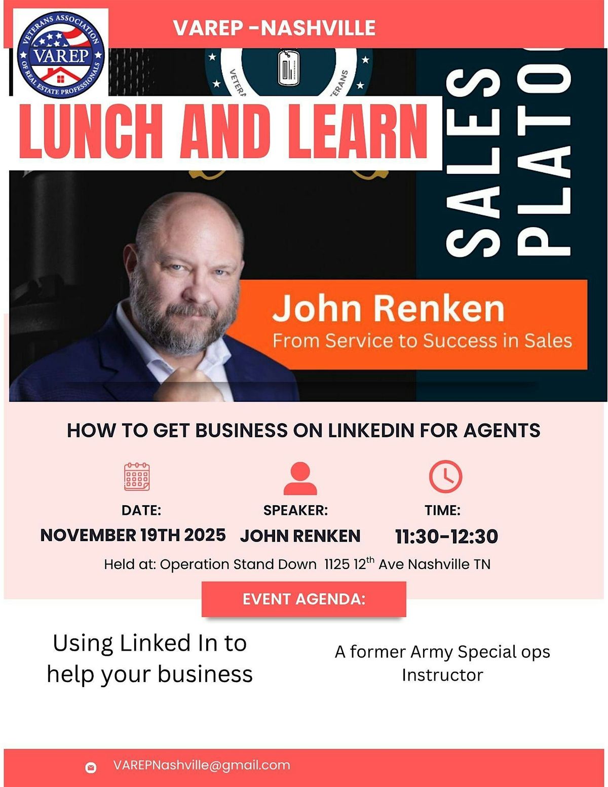 Lunch and Learn: How to Get Business on LinkedIn for Agents, 19 November | Event in Nashville | AllEvents