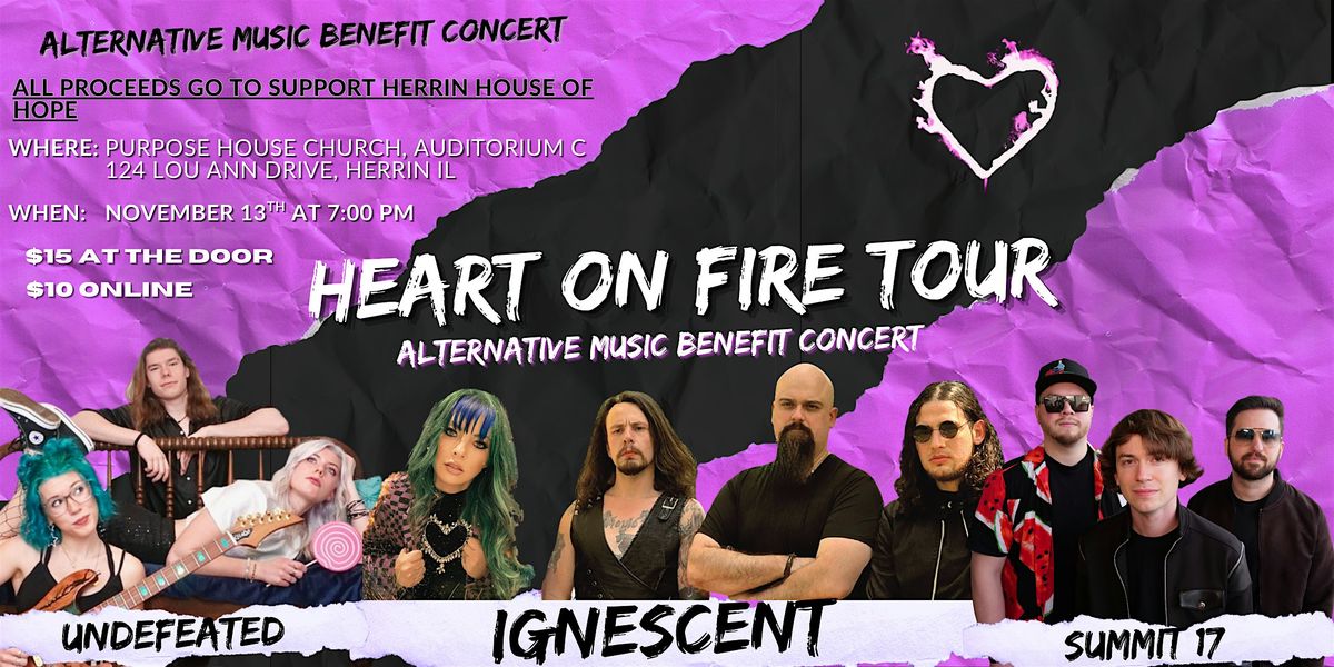 Heart on Fire Alternative Music Benefit Concert, 13 November | Event in Herrin | AllEvents