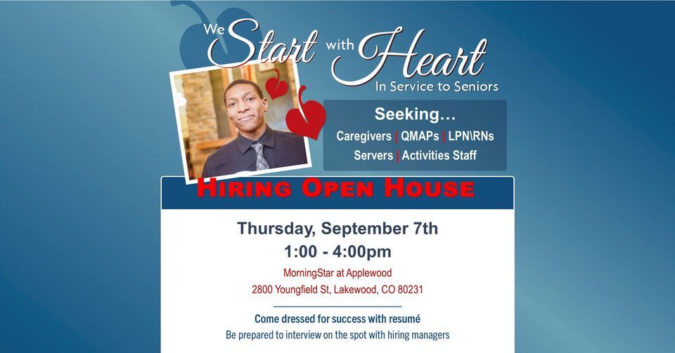 MorningStar at Applewood Job Fair!, 2800 Youngfield St, Lakewood, CO