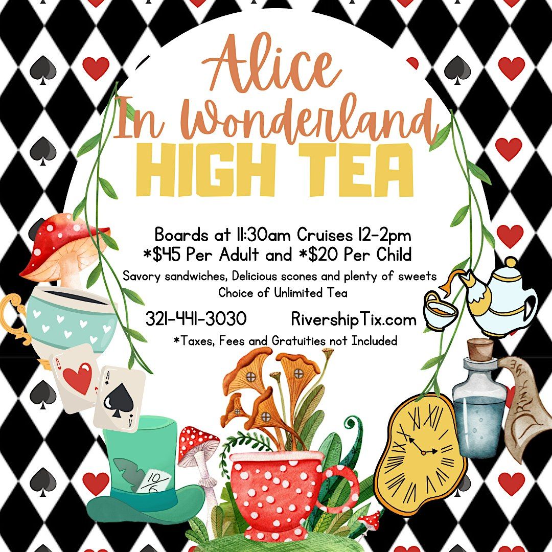 Alice in Wonderland High Tea Aboard the Barbara Lee, 5 September | Event in Sanford | AllEvents