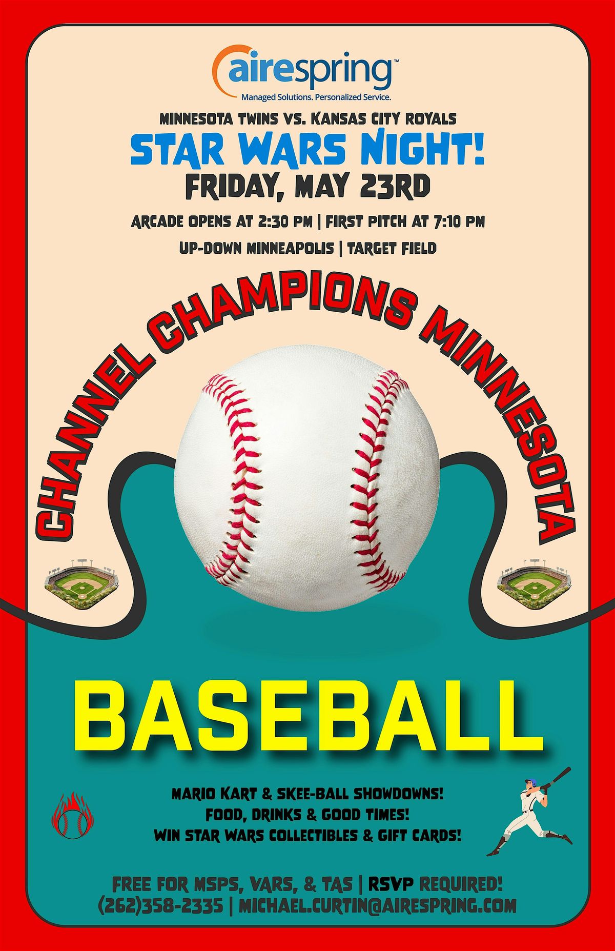 Channel Champions Minnesota – Arcade & Baseball Bash! ⚾, 23 May | Event in Minneapolis | AllEvents
