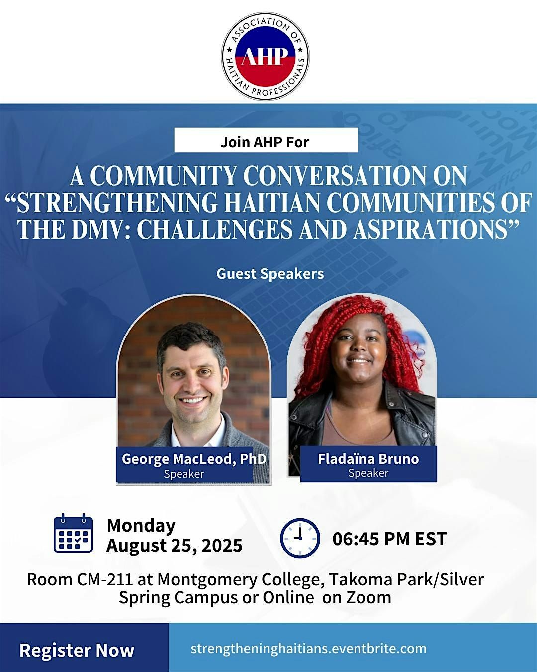 Community Conversation(s) on "Strengthening Haitian Communities of the DMV”, 25 August | Event in Takoma Park