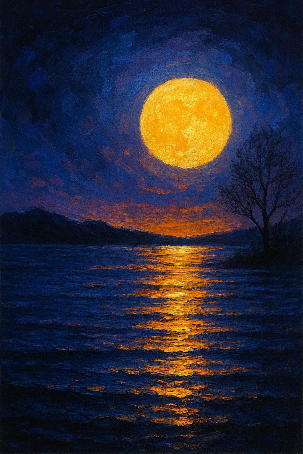 Harvest Moon Over Water Painting | Heather Mattioni, instructor, 15 October | Event in Gloversville | AllEvents