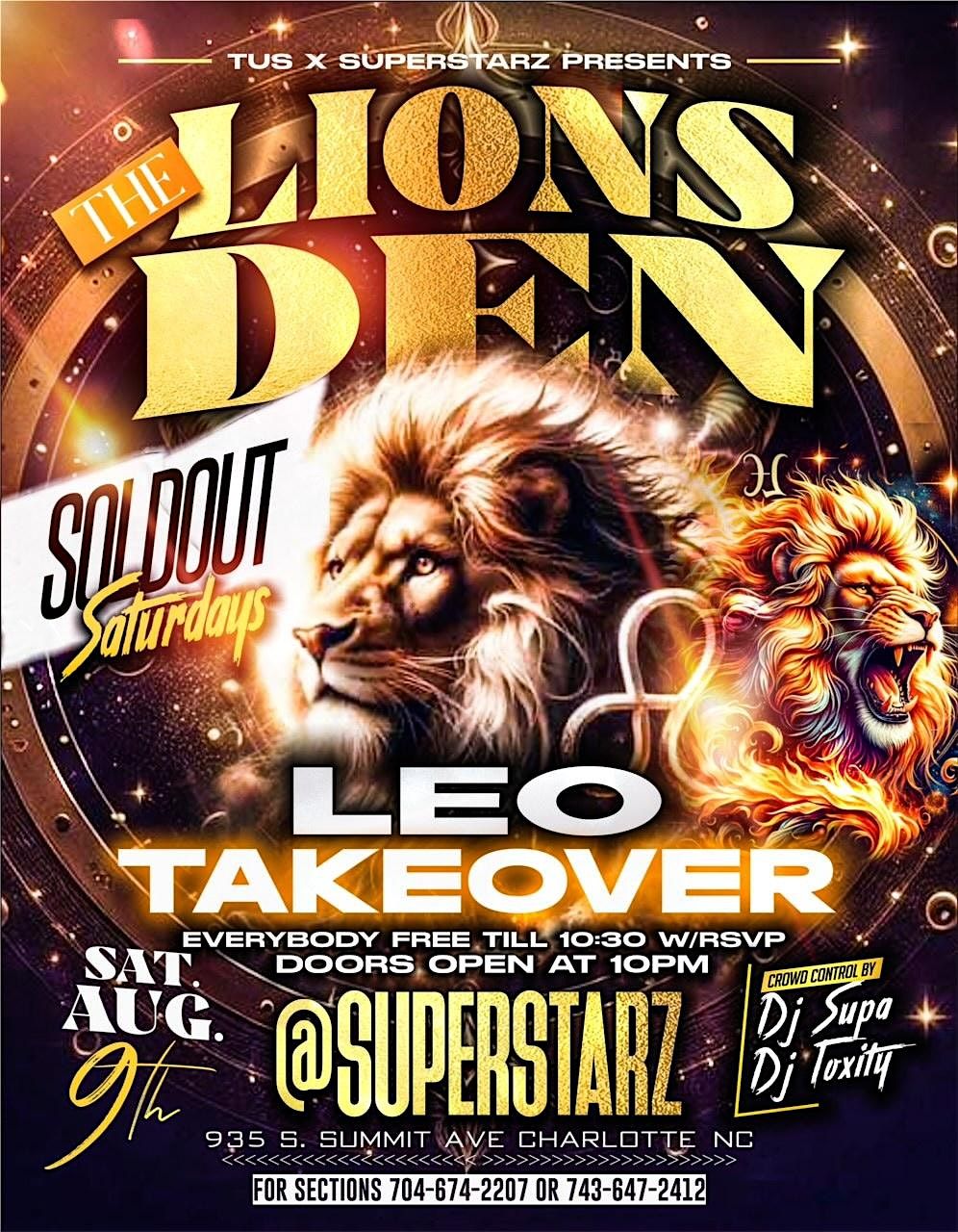 Saturday Aug 9th Leo Takeover Text 704-674-2207 For Tables, 9 August | Event in Charlotte | AllEvents