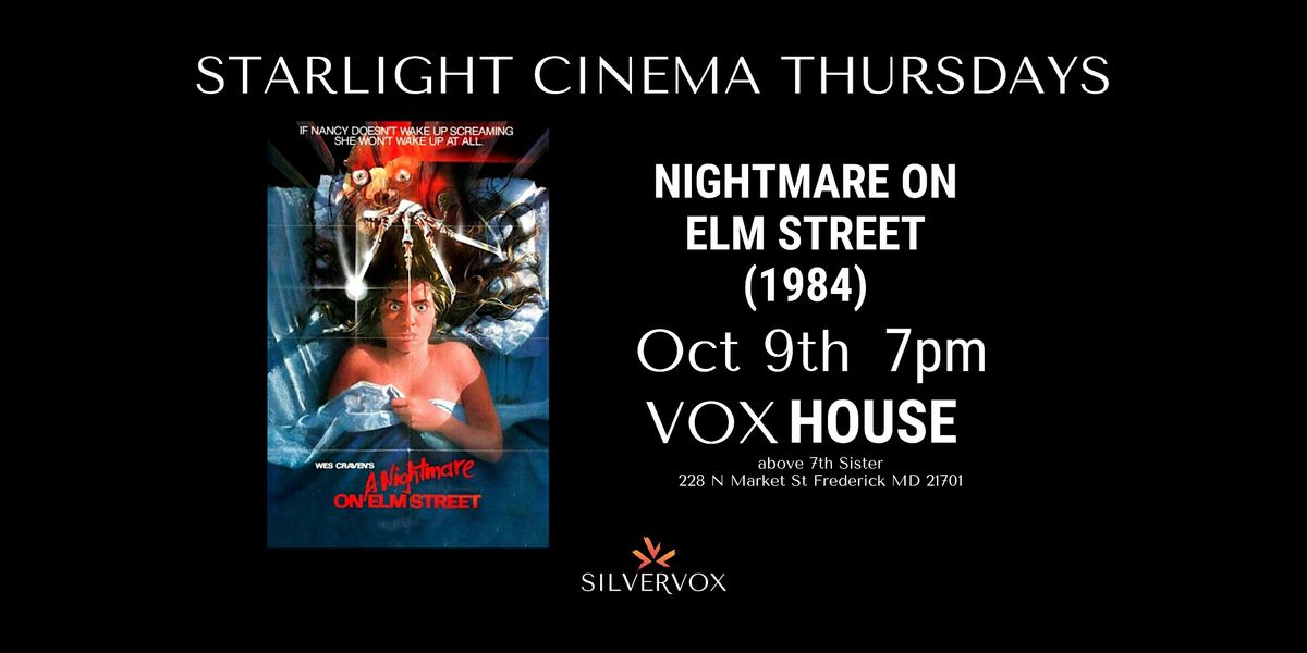 Starlight Cinema: Nightmare On Elm Street, 9 October | Event in Frederick | AllEvents