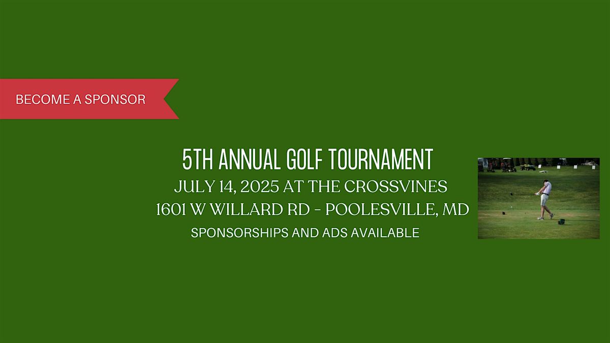 5th Annual Golf Tournament, 14 July | Event in Poolesville | AllEvents