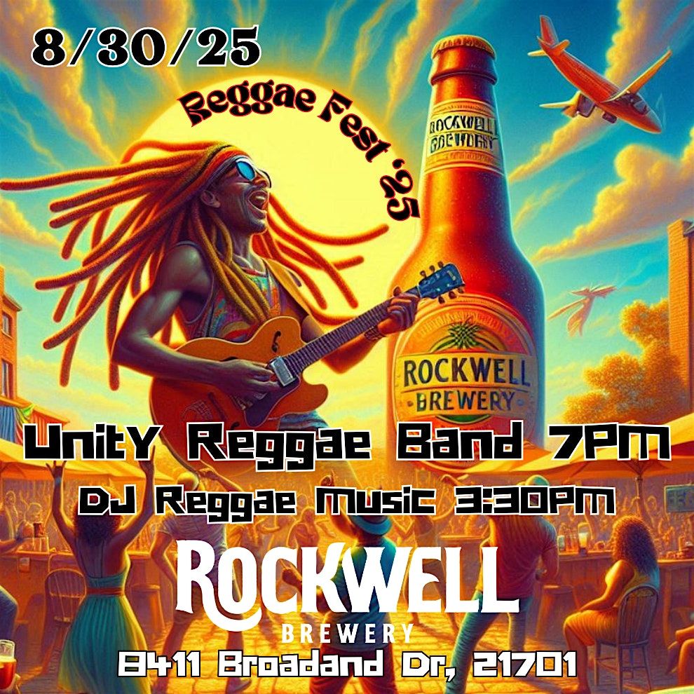 Reggae Fest '25 at Rockwell Brewery Riverside 8/30 - Entry Includes 1 PINT, 30 August | Event in Frederick