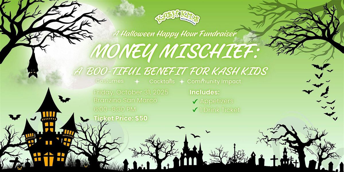 Money Mischief: A Boo-tiful Benefit for Kash Kids, 31 October | Event in Jacksonville | AllEvents