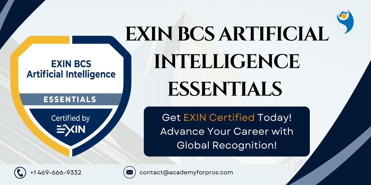 EXIN BCS Artificial Intelligence Essentials  Training in Springfield, MA, 26 June | Event in Springfield | AllEvents