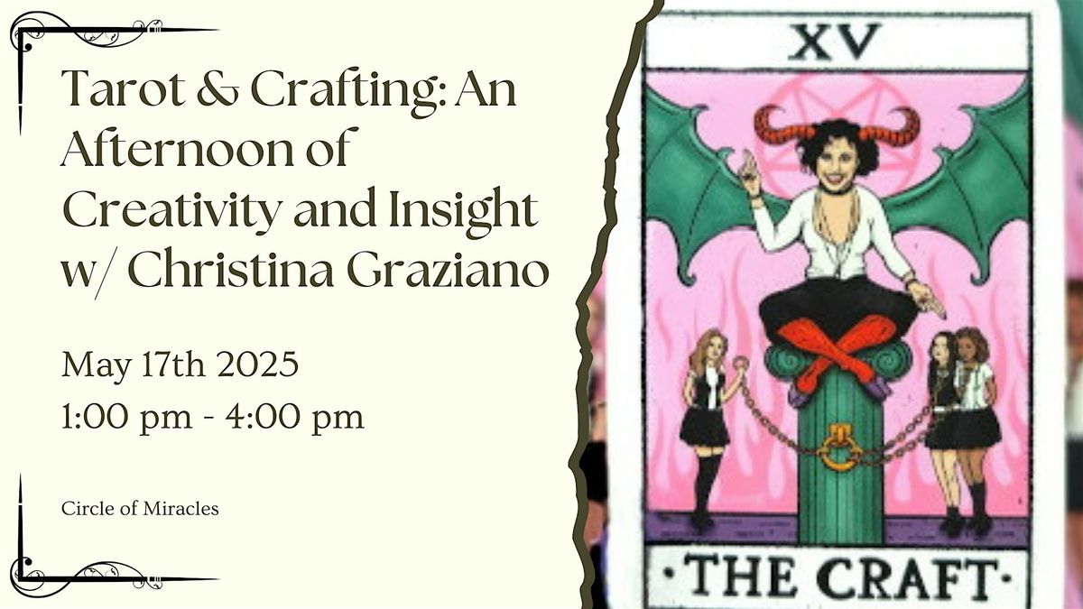 Tarot & Crafting: An Afternoon of Creativity and Insight w/ Christina Grazi, 17 May | Event in New Britain