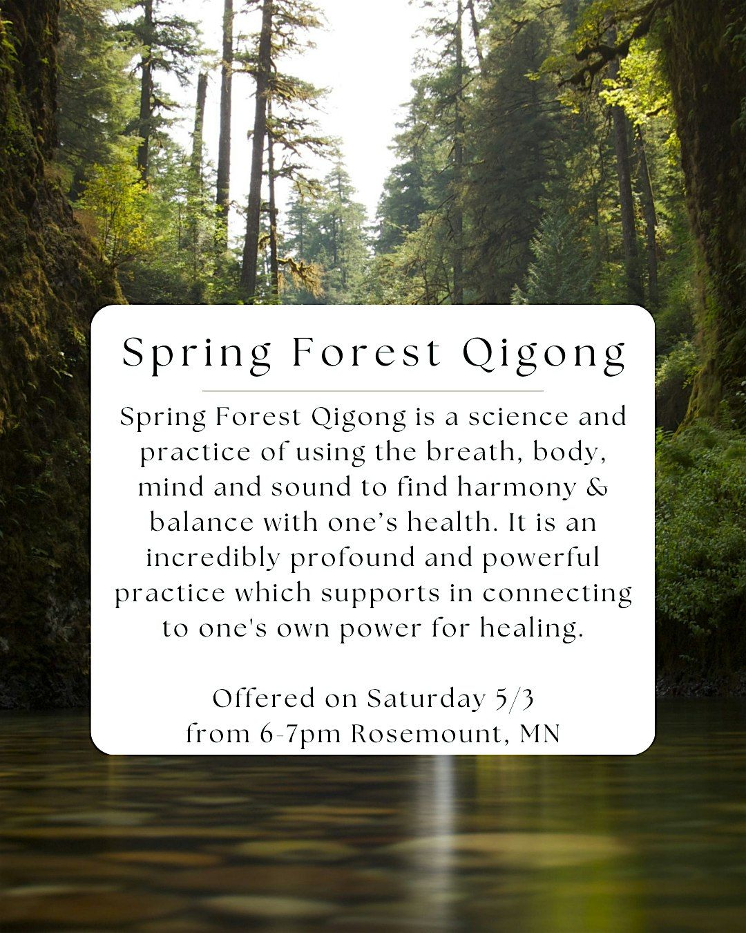 Spring Forest Qigong, 7 June | Event in Rosemount | AllEvents