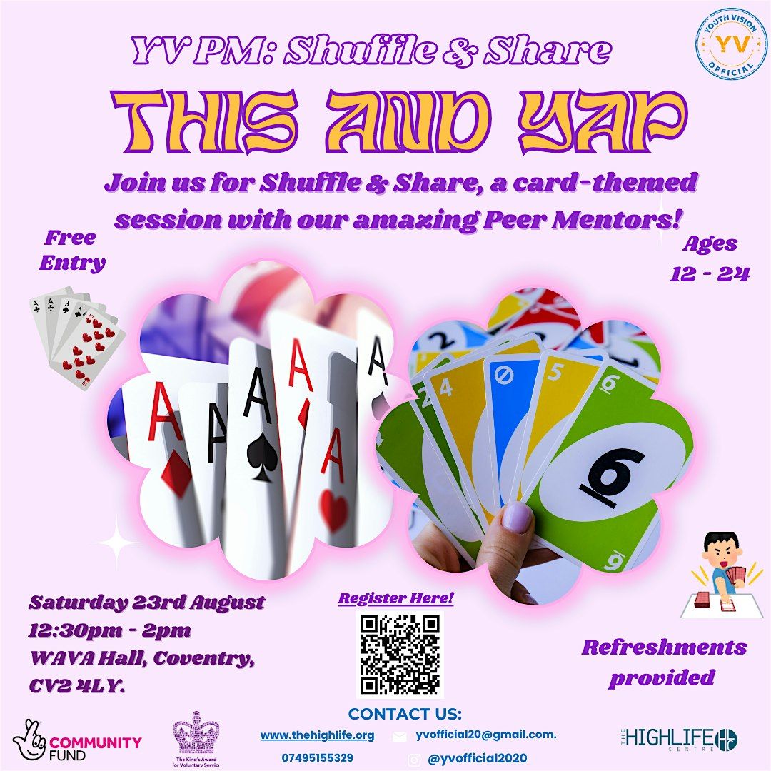 YV This & Yap: Shuffle & Share, 23 August | Event in Coventry | AllEvents