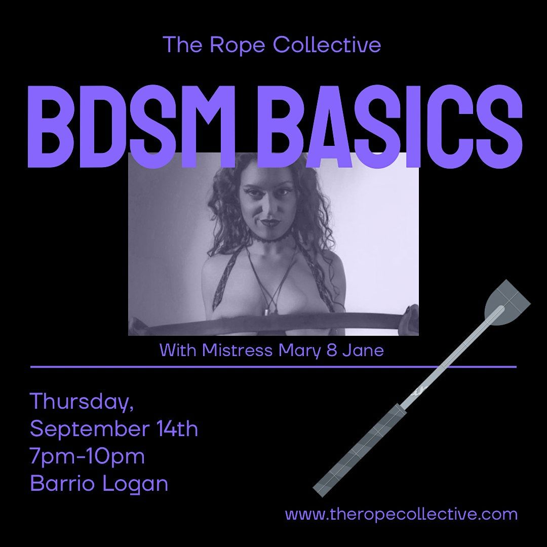 The Rope Collective’s BDSM Basics with Mary8Jane, 27 July | Event in San Diego | AllEvents